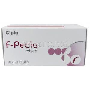 エフぺシア,フィナステリド 1mg, 製造元：Cipla, 箱表面
