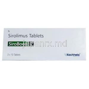 シロブーン 2, シロリムス 2mg, 製造元：Kachhela Medex, 箱表面