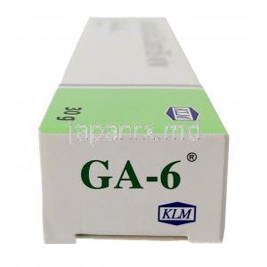 GA-6 クリーム, グリコール酸 6% w/w,クリーム 30g, 製造元：KLM Laboratories, 箱側面