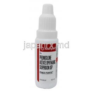 プレドフォルテ点眼薬, プレドニゾロン酢酸エステル 1%, 点眼薬 10mL, 製造元：Allergan, ボトル