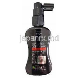 デュタマックス ローション, デュタステリド 0.025%, ローション 60mL,製造元：Galcare Pharmaceutical Pvt Ltd, ボトル情報