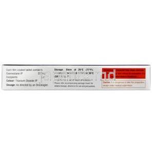 エキセシン, エキセメスタン25mg, 製造元：Medion Biotech, 箱情報, 成分, 保管方法