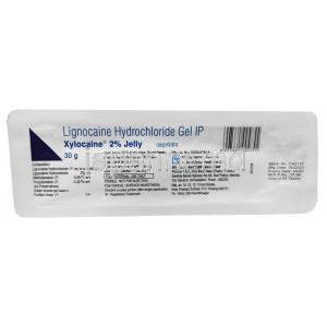 キシロカインゼリー,リドカイン塩酸塩 2% w/v, ジェル 30g, 製造元：Zydus Healthcare, パッケージ情報