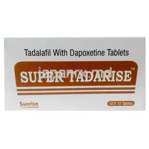 スーパータダライズ, ,タダラフィル 20mg/ ダポキセチン 60mg, 製造元：Sunrise Remedies, 箱表面