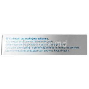 シルダルード, チザニジン 2 mg, 製造元：Sandoz, 箱情報, 保管方法