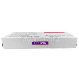 フルビル, リン酸オセルタミビル 75 mg, カプセル, 製造元：Hetero Drugs, 箱底面-2