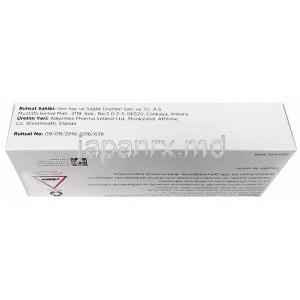 ファンピラ, ファンピリジン(ダルファムピリジン) 10mg, 製造元：Biogen, 箱底面