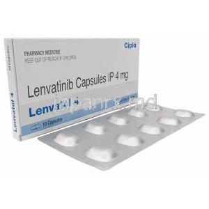 レンバトル, レンバチニブ 4mg, 製造元：Cipla Ltd, 箱,シート