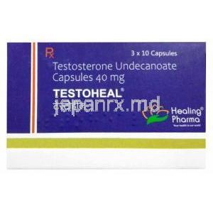 テストヒール, テストステロン 40mg, 製造元：Healing Pharma, 箱表面