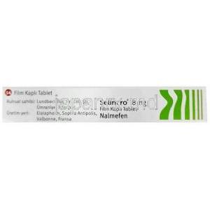 セリンクロ ナルメフェン18mg, 14錠, 製造元： Lundbeck, 箱情報, 製造元