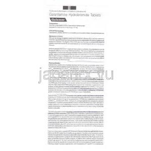 ガラマー Galamer, ラザダイン ジェネリック, ガランタミン 4mg  錠 (Sun Pharma) 情報シート1