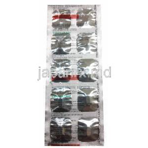 トリプリクサムペリンドプリル 4mg/インダパミド 1.25mg/アムロジピン 5mg, 製造元：  Servier India, シート情報