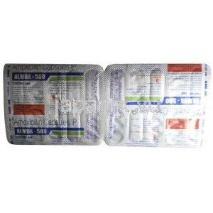 アルモックス, アモキシシリン 500mg, 製造元：Alkem Laboratories, シート情報