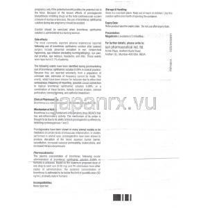 ブロムフェナク （ブロナック ジェネリック）, メガブロム Megabrom  0.1% 点眼薬 (Sun Pharma) 情報シート2