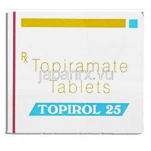 トピロール Topirol, トピナ ジェネリック, ト ピラマート25mg 錠 (Sun Pharma)