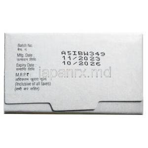 アクネスター固形石鹸, 過酸化ベンゾイル 2.5%, 固形石鹸 75g, 製造元： Mankind Pharma, 箱情報, 製造日, 消費期限