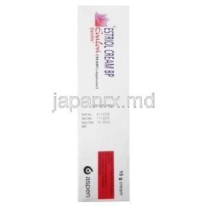 エバロン クリーム, エストリオール 1mg,クリーム 15g, 箱情報, 製造日, 消費期限
