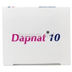 ダプナット 10, ダパグリフロジン 10mg, 製造元：Natco Pharma, 箱側面