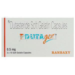 デュタステリド （デュタジェン / アボルブカプセル ジェネリック） 0.5mg カプセル (Ranbaxy) 箱