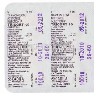 トリアムシノロンアセトニド注射薬 （ケナコルト注射薬ジェネリック）, Kenacort, 40mg/ml 1 ml 注射