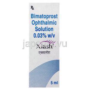 ビマトプロスト （エックスラッシュ XLASH）　0.03%  5ml 外用塗布液 (Gen Pharma) 箱