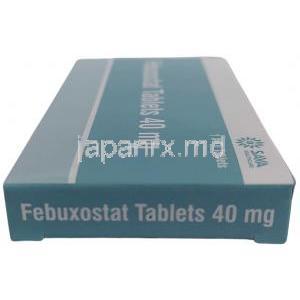 フェブキソスタット (Sava社製), フェブキソスタット 40 mg, 製造元：Sava Healthcare,箱側面-2
