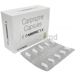 カリスペック, カリプラジン 1.5 mg, 製造元：Sun Pharmaceutical Industries Ltd,箱, シート