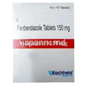 ワーメンテル 150, フェンベンダゾール 150mg, 製造元：Kachhela Medex, 箱表面