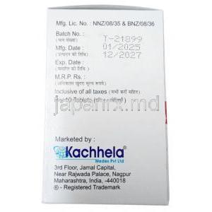 ワーメンテル 150, フェンベンダゾール 150mg, 製造元：Kachhela Medex, 箱情報