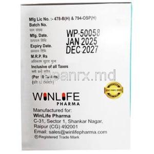 フェベンテル, フェンベンダゾール 444 mg, 製造元：WinLife Pharma, 箱情報