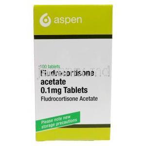 フルドロコルチゾン 0.1mg,製造元：Aspen, 箱表面