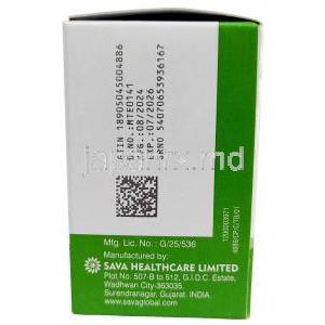ウゲイン 5, ミノキシジル 5mg, 製造元：Sava Healthcare, ボトル形式,  箱情報, 製造元