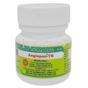 アンジスパン TR,ニトログリセリン 6.5 mg,カプセル, 製造元：USV, ボトル