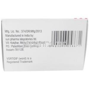 スキゾリル,クロザピン 100mg, 製造元：Intas Pharma, 箱情報, 製造元