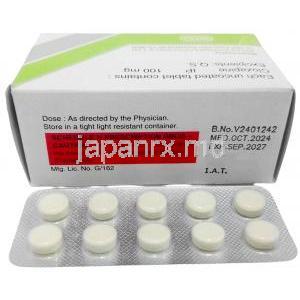 スキゾリル,クロザピン 100mg, 製造元：Intas Pharma, 箱情報, 製造日, 消費期限, シート