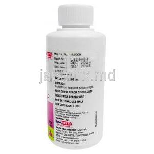 イヤーワークス ペット用耳洗浄液, サリチル酸, ペット用耳洗浄液100 mL,製造元：SAVA Healthcare Limited, ボトル情報, 製造日, 消費期限