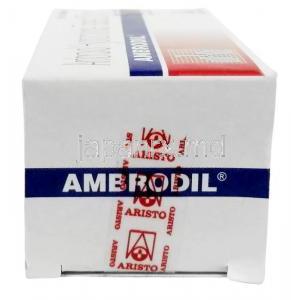 アンブロディル, アセブロフィリン 30 mg, 製造元：Aristo Pharmaceuticals, 箱側面