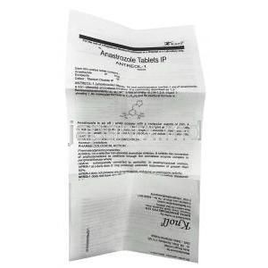 アントレオール-1, アナストロゾール 1mg, 製造元：Knoll Healthcare,所品説明書
