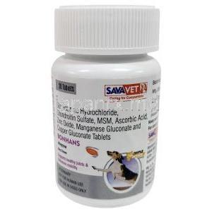 ボンハンス イージーチュー, 30 チュアブル錠, 製造元：SAVA Healthcare Limited, ボトル表面