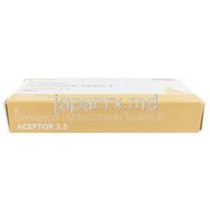 アクセプター 2.5, ベナゼプリル 2.5 mg, 製造元：SAVA Healthcare,箱情報, 箱底面2