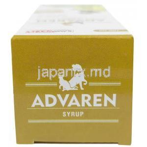 アドバレンシロップ, シロップ（ペット用）100 mL, 製造元：SAVA Healthcare,箱上面