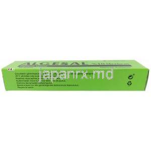 アルゲサル軟膏, サリチル酸ジエチルアミン 10%, 軟膏 40 g, 製造元：Recordati, 箱情報,保管方法