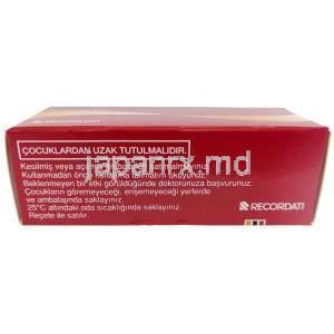 コルチカム・ディスパート, コルヒチン 0.5 mg, 製造元：Recordati, 箱情報,保管方法