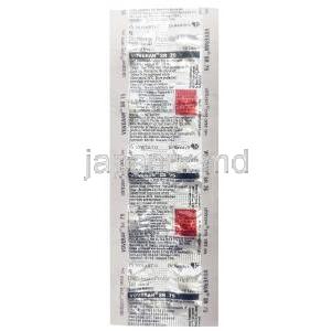 ボベラン SR,  ジクロフェナク  75 mg, 製造元：ノバルティスインド, シート情報, 成分, 注意事項