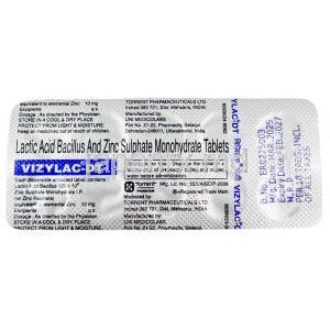 ビザイラック DT, 乳酸桿菌 120 X 10⑹ / 亜鉛, 10 mg, シート情報