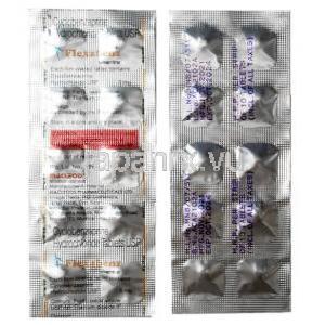 フレクサベンツ, シクロベンザプリン 5 mg, 錠剤,製造元： Macleods Pharmaceuticals,シート情報