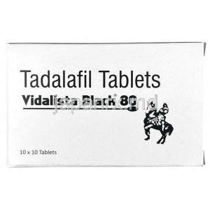 ビダリスタブラック, タダラフィル 80 mg, 製造元：Centurion, 箱表面