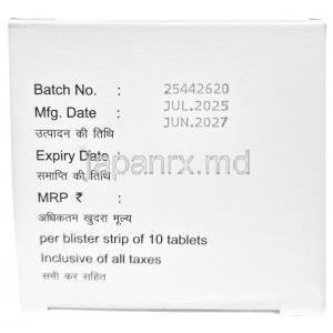 リファキシタブ 400, リファキシミン 400 mg, 製造元：Alkem Laboratories Ltd, 箱情報, 製造日, 消費期限