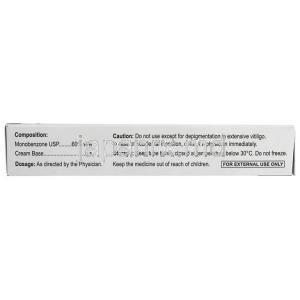 ベノアッシュ 60% クリーム, モノベンゾン 60%, Cream 30g,　製造元： Asher Pharmaceuticals,  箱情報, 成分, 保管方法