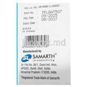 フロリコット,フルドロコルチゾン  100mcg,製造元： Samarth Life Science, 箱情報（新包装）